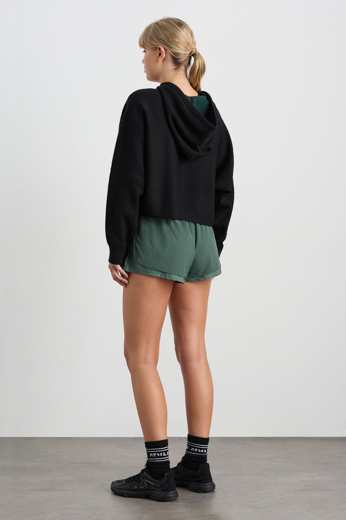 Knitted Hoodie 409 | Black Moss Green | AJE ATHLETICA – AJE ATHLETICA AU