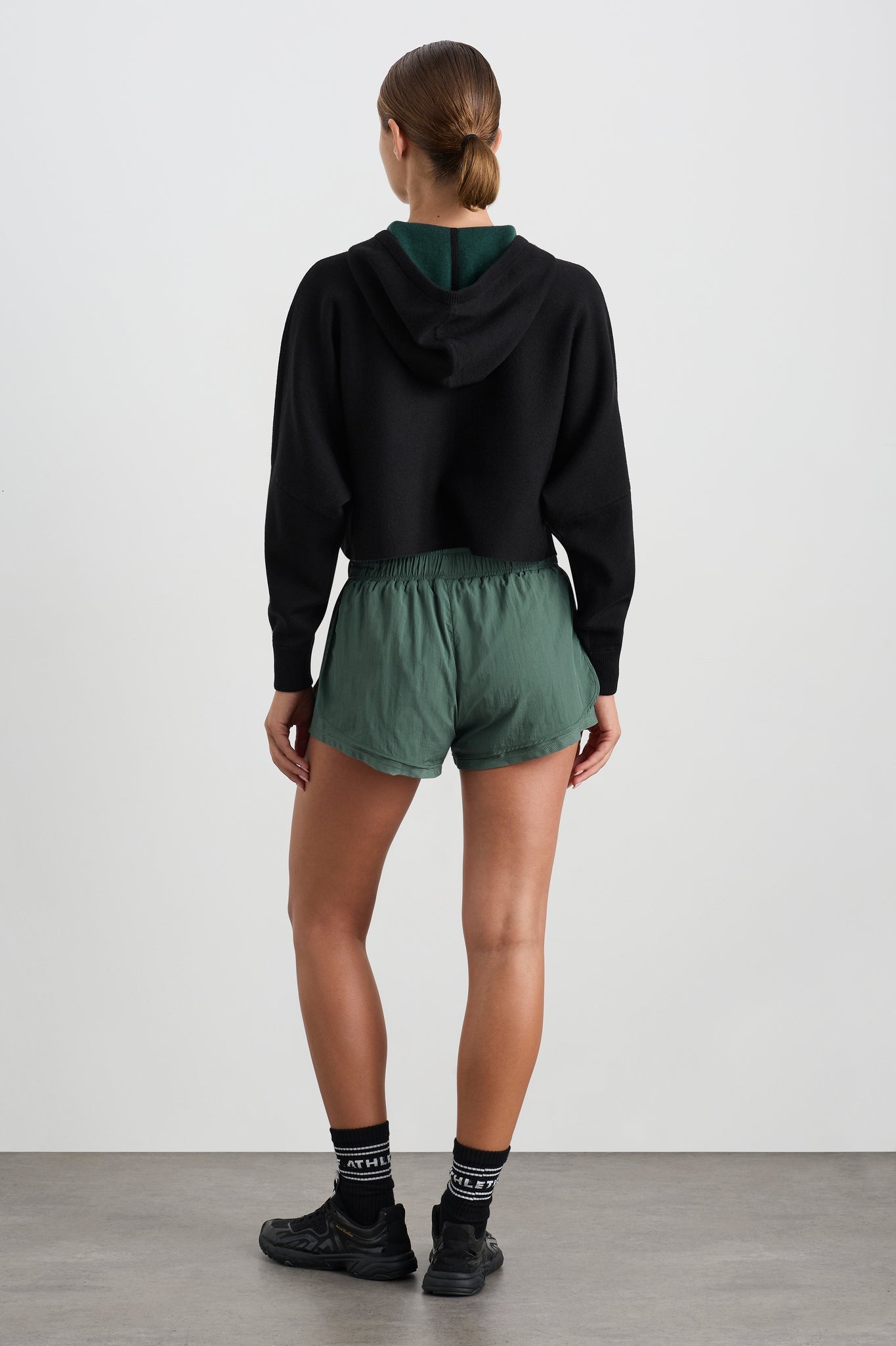 Knitted Hoodie 409 | Black Moss Green | AJE ATHLETICA – AJE ATHLETICA AU
